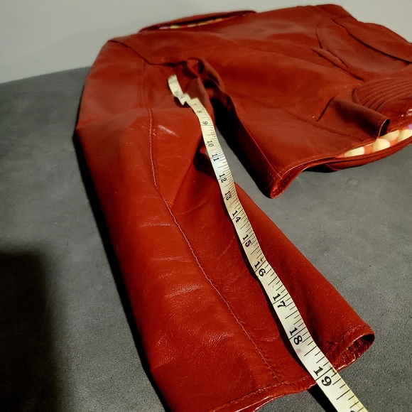 FENDI RED ( REAL) LEATHER JACKET - Picture 9 of 11